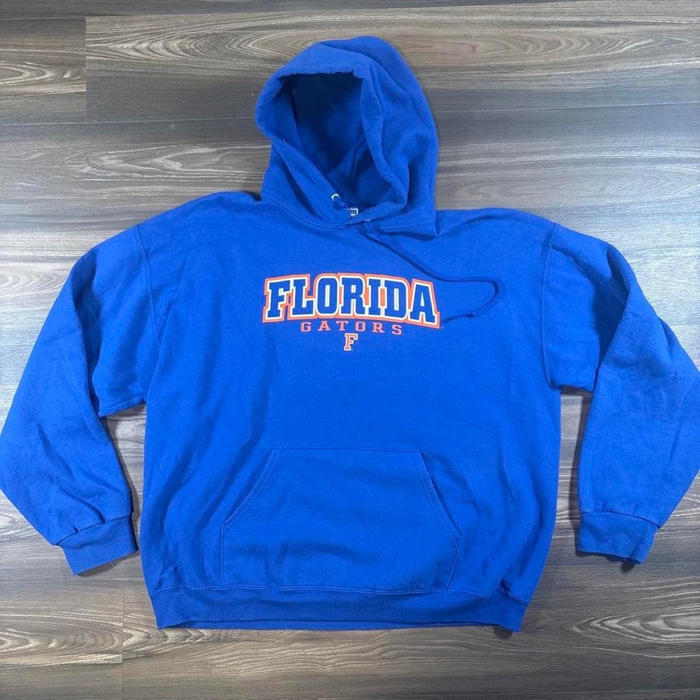 Jerzees Florida Gators blue cotton & polyester hoodie with white & orange